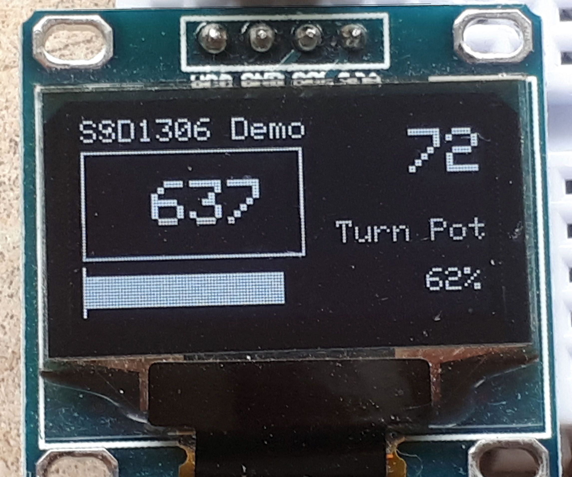 SSD1306 OLED I2C 128x64 Display 