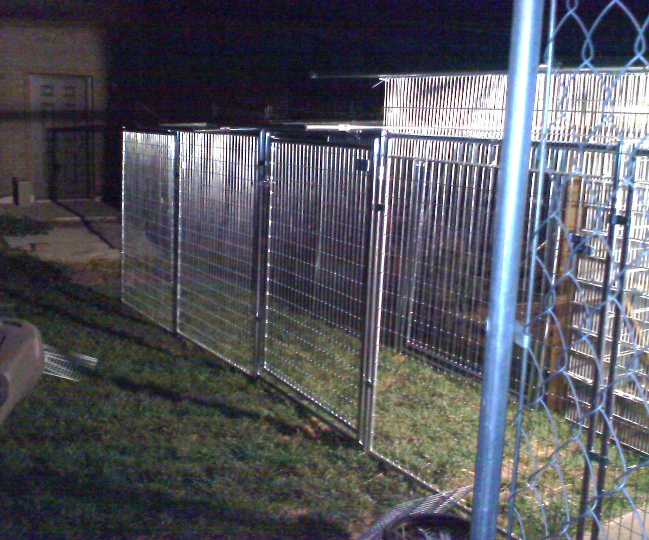 Inescapable DOG, CAT, Human Walk to Connecting Building, (Kennel Panels) Covered and Sheltered