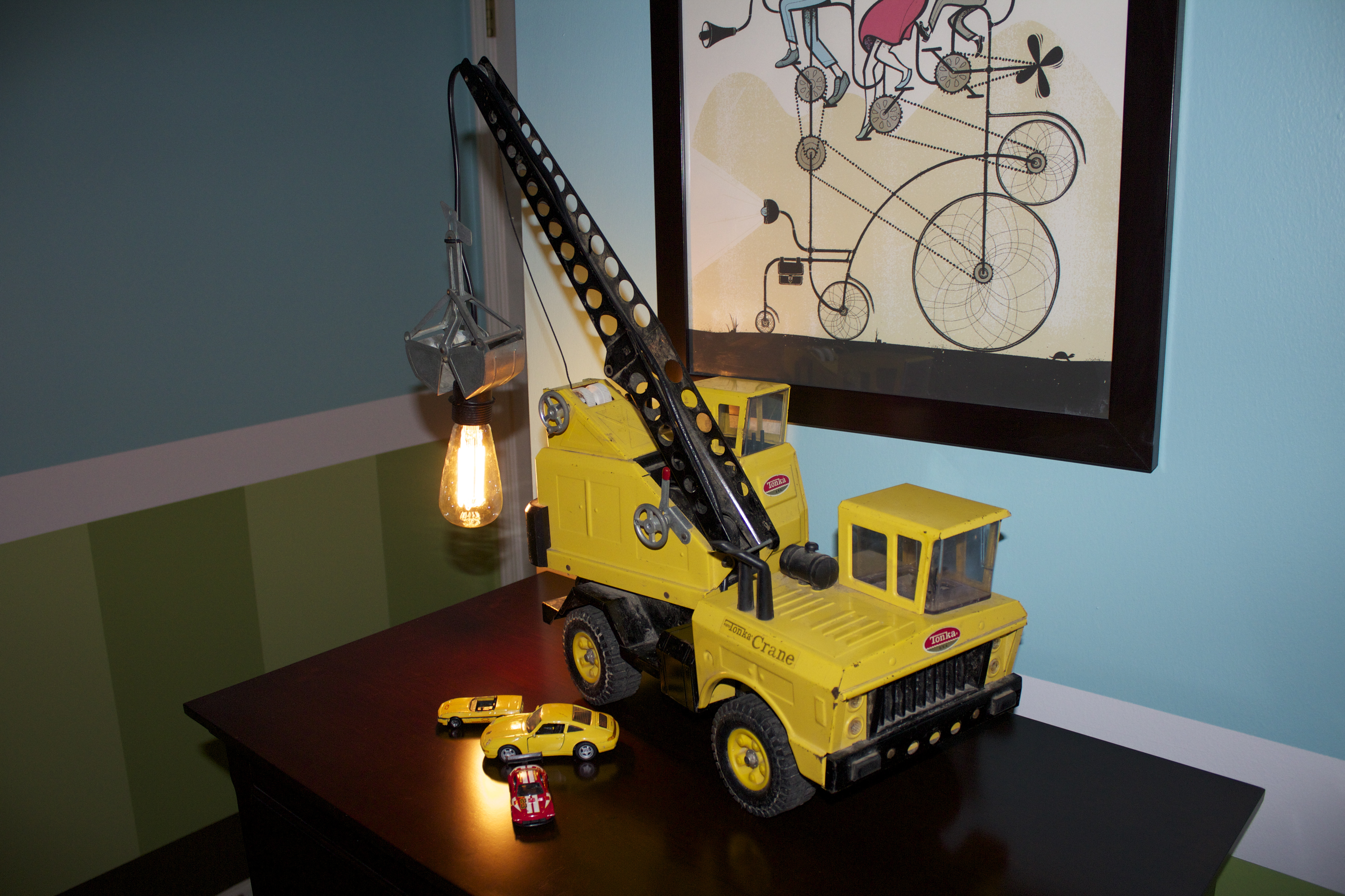 antique toy cranes