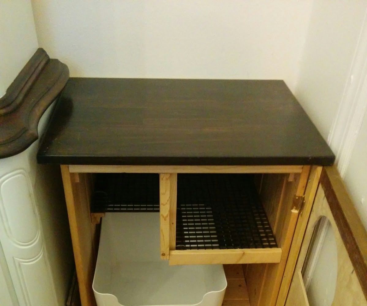 Hidden Litter Box With Delittering Cat Walk 4 Steps (with Pictures