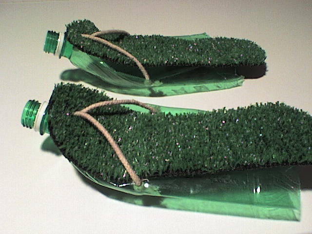 sandals made from plastic bottles
