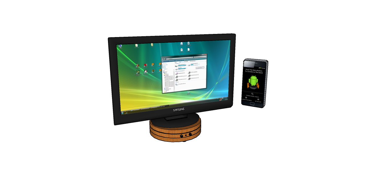 Smartphone Controlled Wood Stand