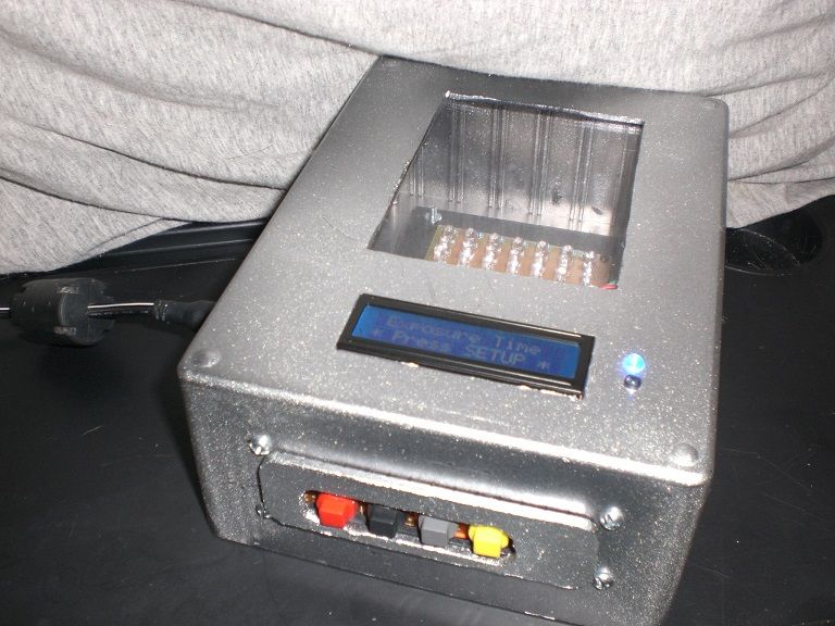 DIY guide for Arduino-controlled UV LED PCB Exposure Box with step-by-step instructions
