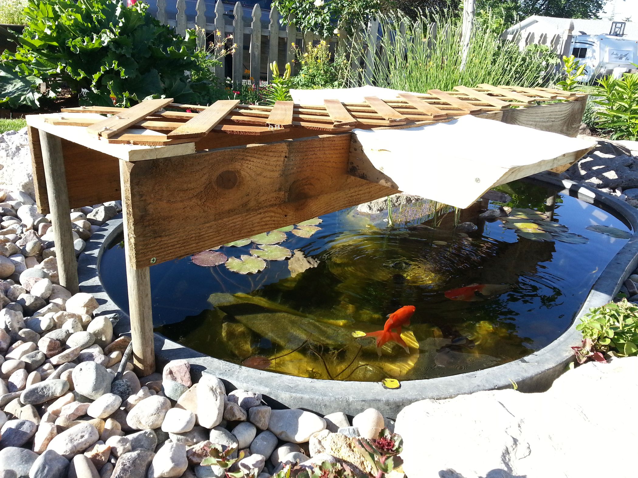 Pond Shade From Salvaged Materials 9 Steps (with Pictures) Instructables