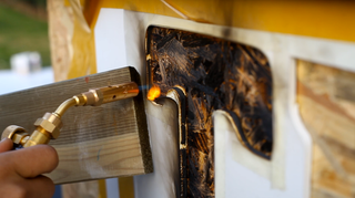 stencil for wood burning fire