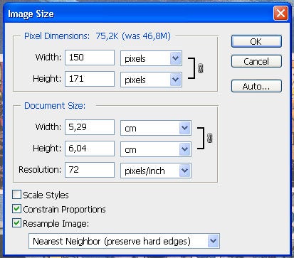 cross stitch pattern in photoshop with