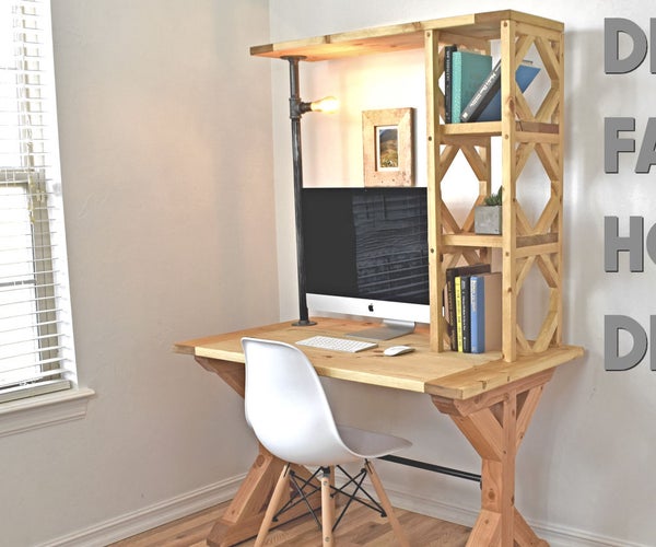 How to Build an Easy Farmhouse Desk