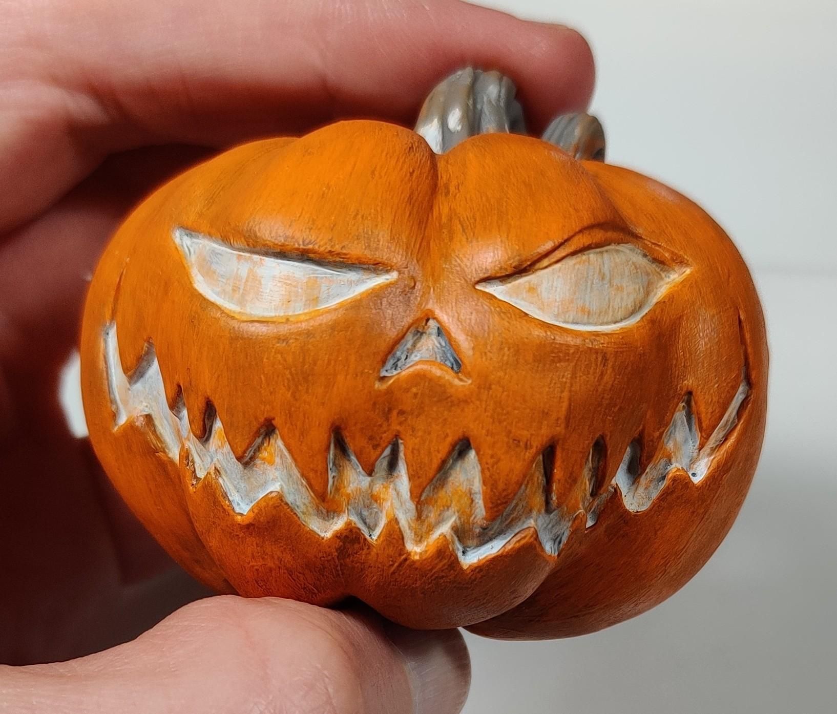 Sculpting and Painting a Polymer Clay JackO'Lantern 7 Steps (with