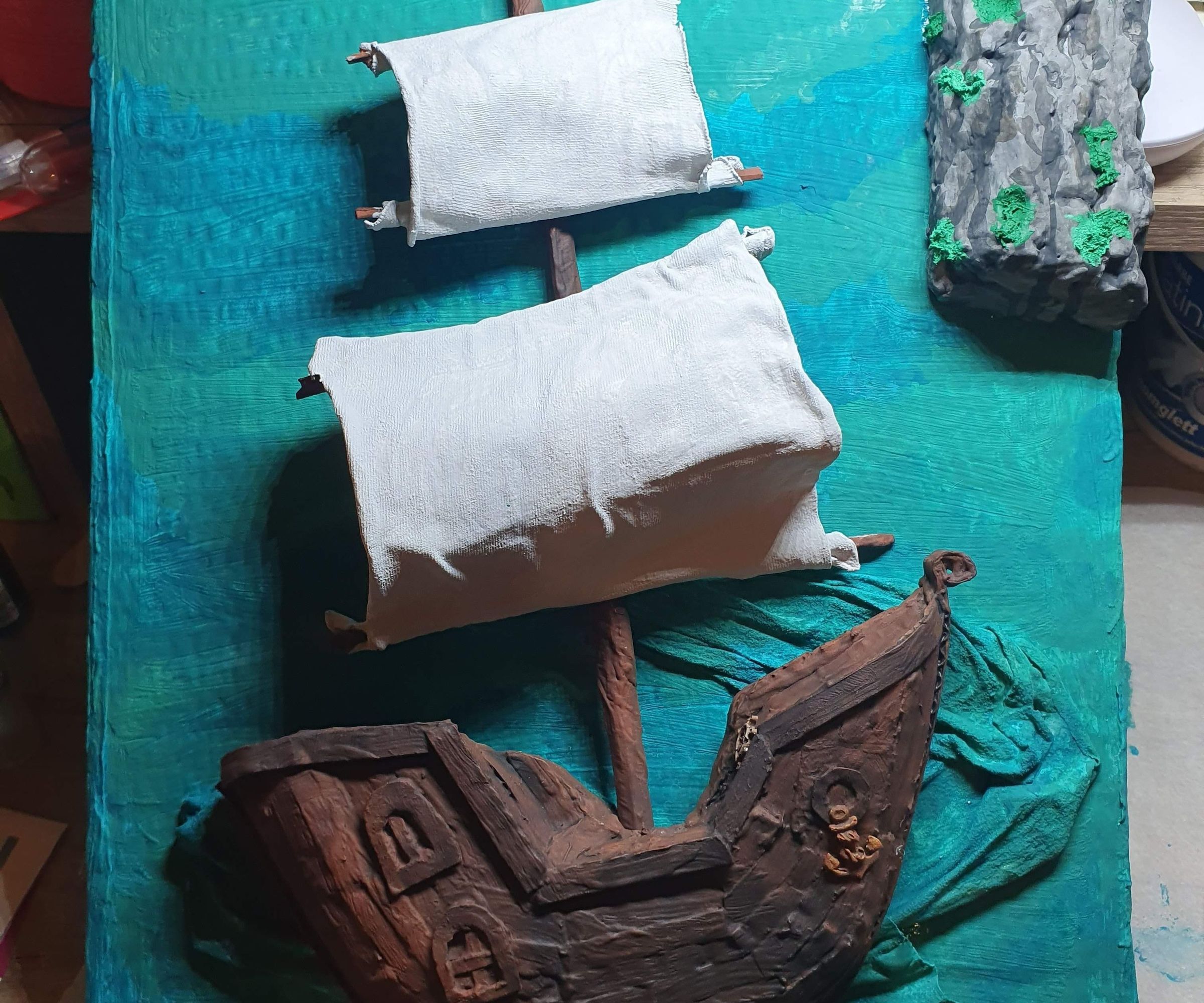 3d sailboat wall art from trash DIY Project DIY Project Image