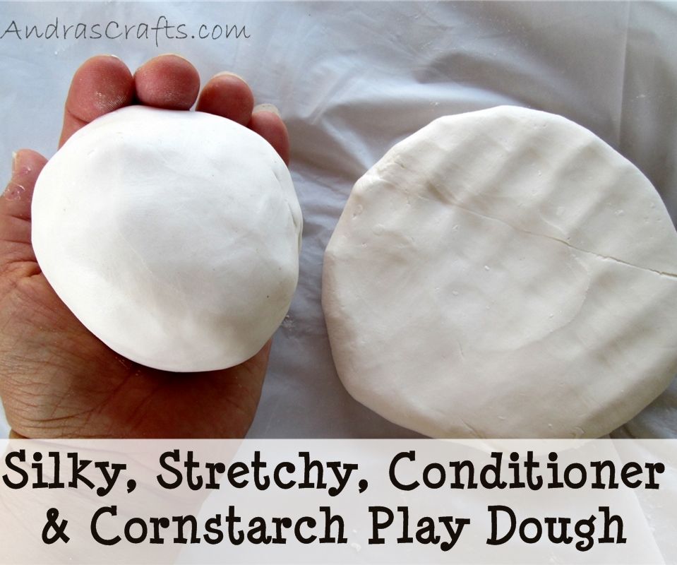 Silky, Stretchy, Conditioner & Cornstarch Play Dough (with Pictures