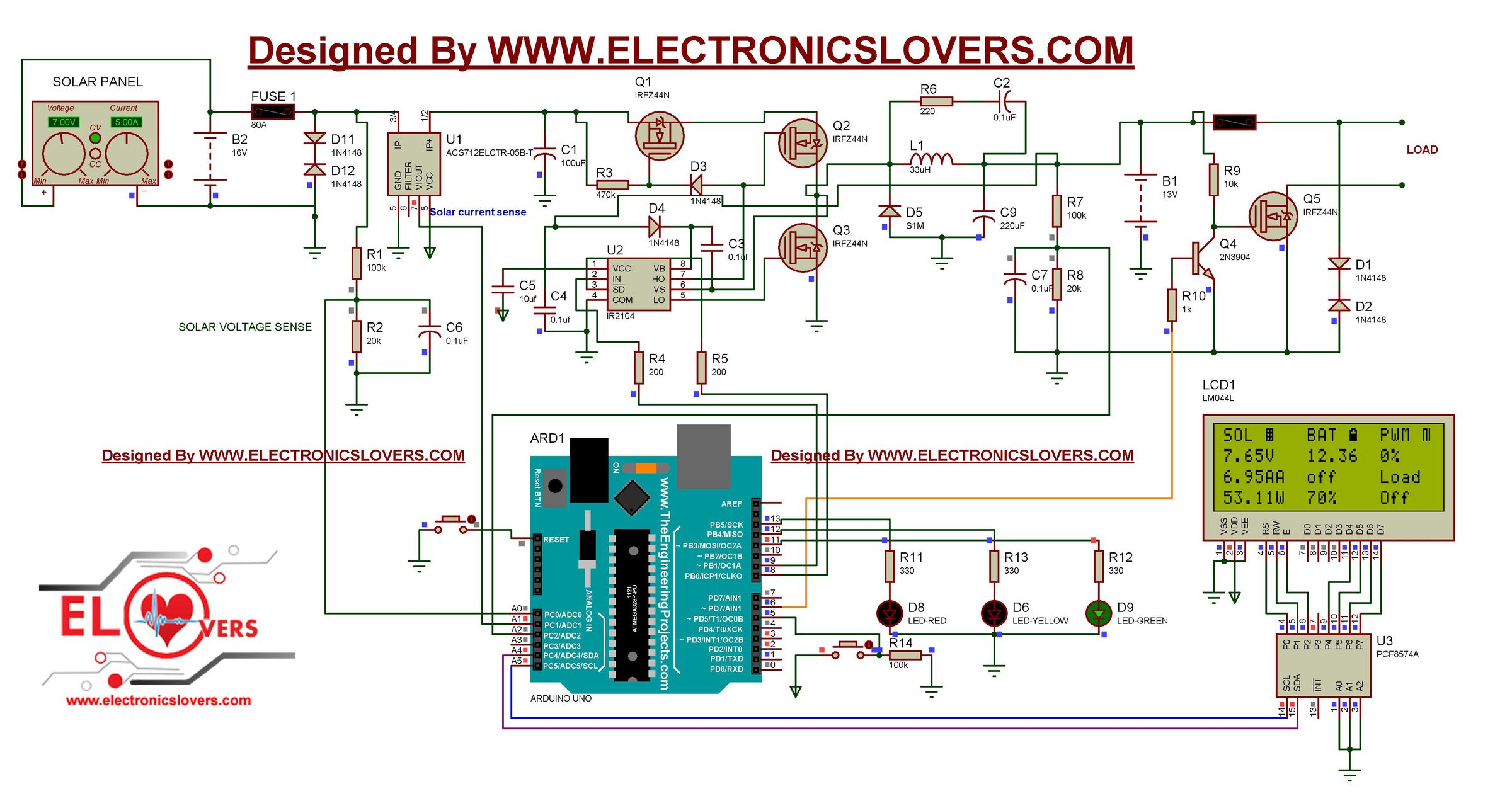 ARDUINO MPPT SOLAR CHARGE CONTROLLER (Version-3.0)
