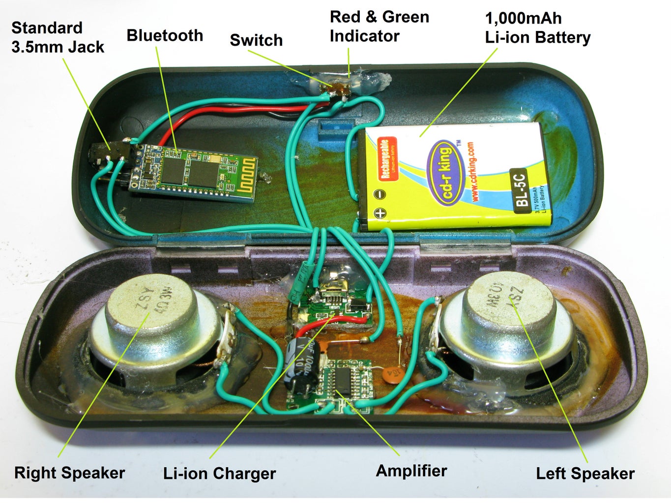DIY Bluetooth Speaker : 9 Steps (with Pictures) Circuit Diagram