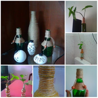 Jute Strings Glass Bottle Decoration Instructables jute strings glass bottle decoration