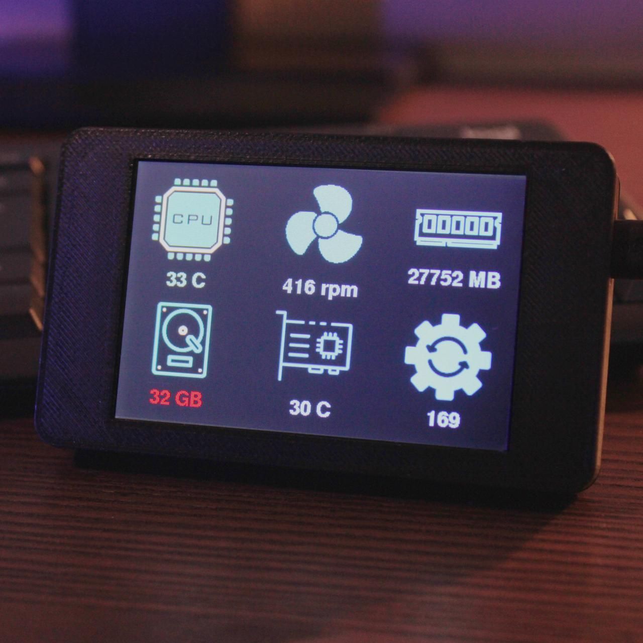 Bluetooth System Monitor Using ESP32 + 