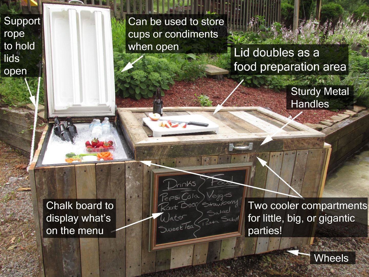 Awesome Rustic Cooler From Broken Refrigerator and Pallets 11 Steps