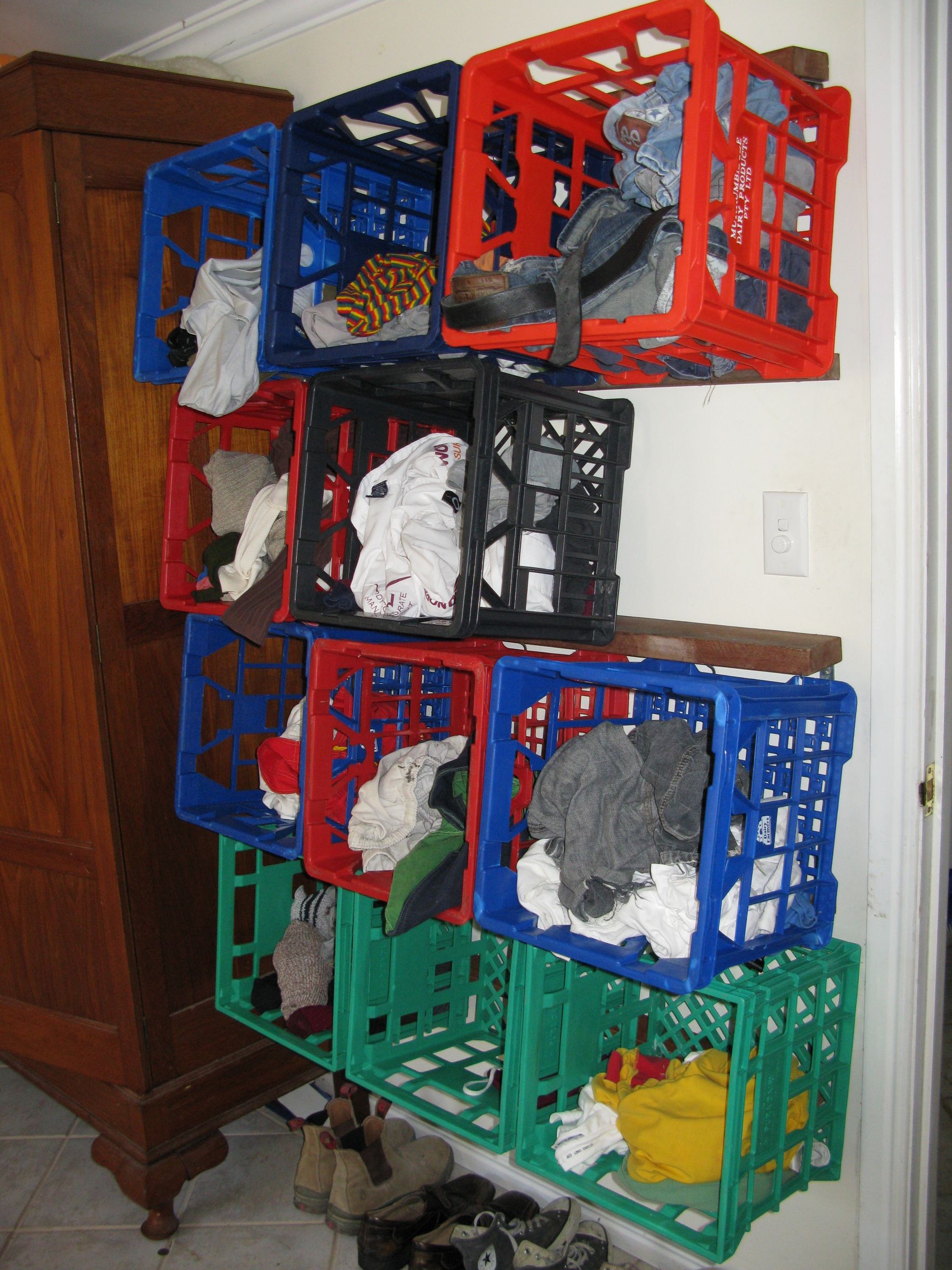 Milk Crate Clothing Storage 3 Steps Instructables