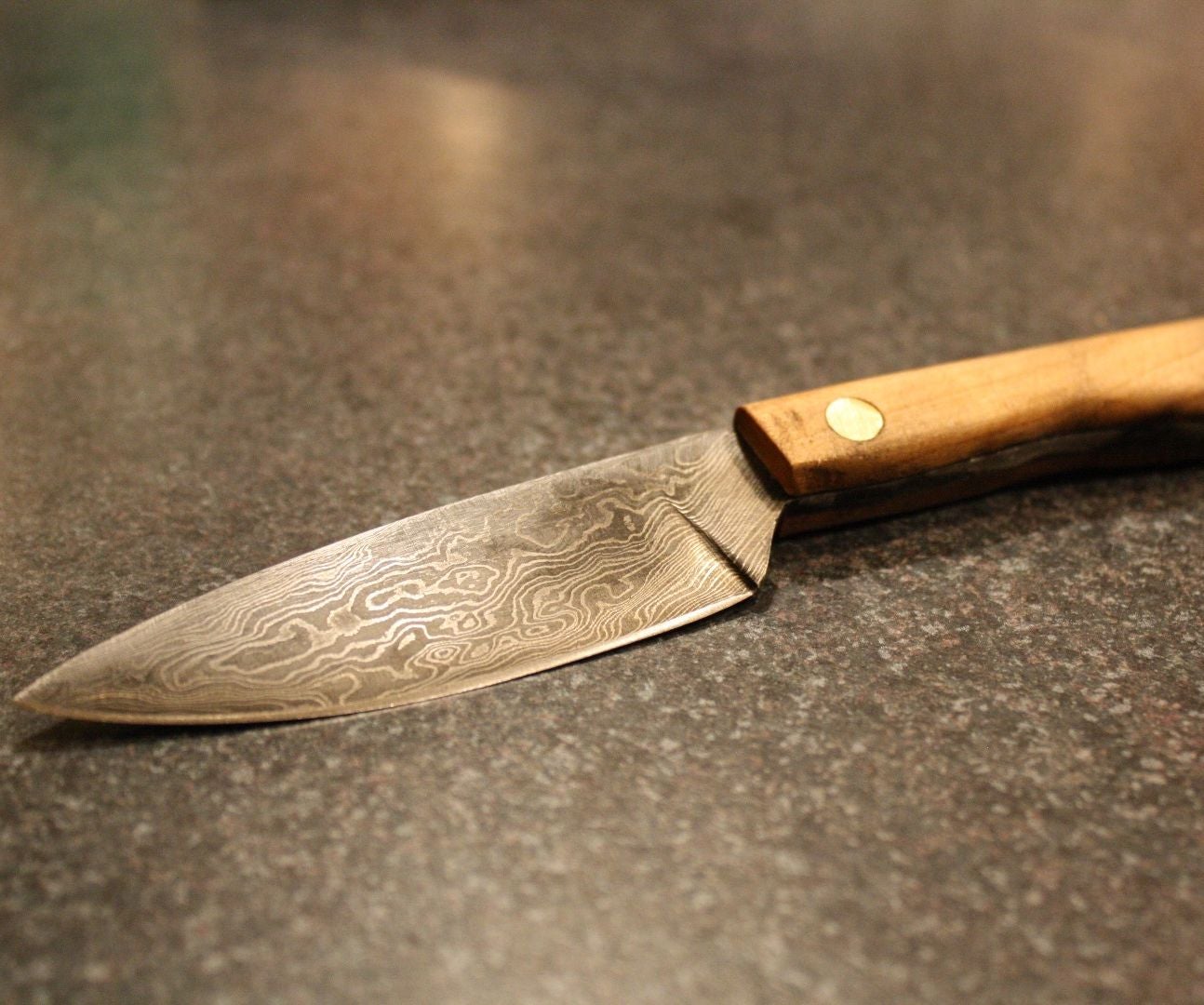 Small Pattern Welded "Damascus" Steel Kife (With NO Power Hammer) 13