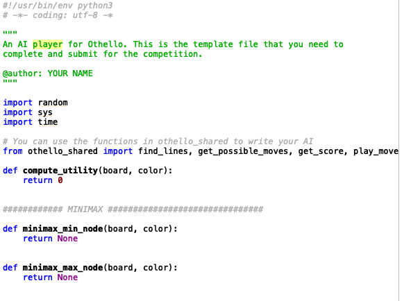 Othello let Othello let