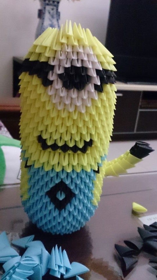 How to Make an Origami Minion | Birthday Gifts - 3D Toys | DIY Paper ...