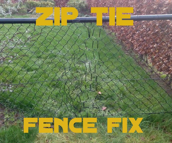 Step-by-step guide for zip tie fence fix DIY Project DIY project