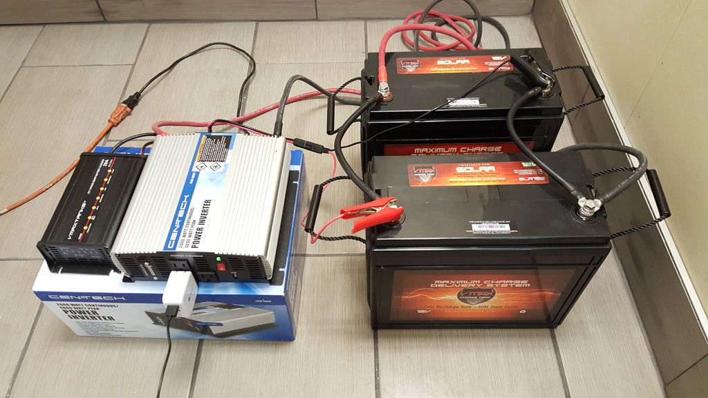 Diy Size Build A Battery Power Backup Generator W 12v Deep Cycle Batteries 5 Steps With Pictures Instructables