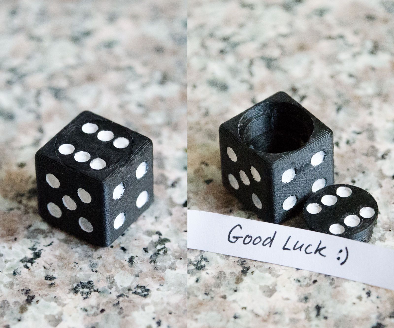 3D Printed PUZZLE BOX DICE and KEYCHAIN