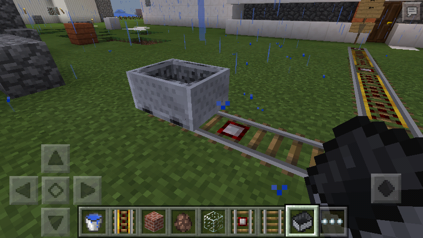 How To Build A Powered Train Track On Minecraft 8 Steps Instructables
