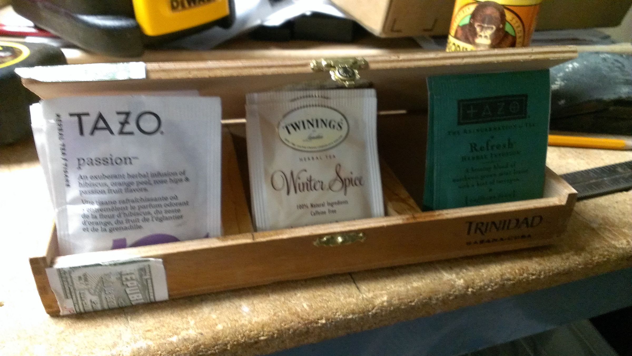 Upcycled Tea Bag Organizer 4 Steps Instructables