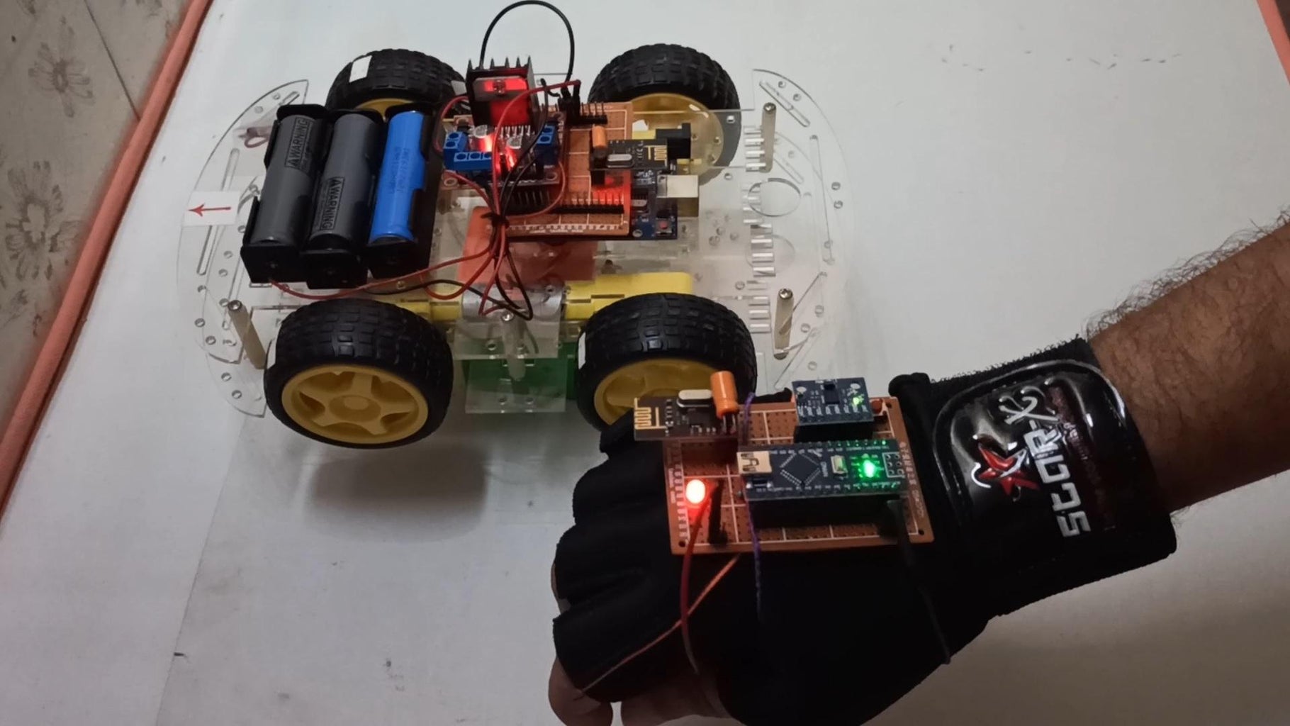 DIY | Hand Gestures Controlled Car Using Arduino | NRf24l01 | MPU6050 ...
