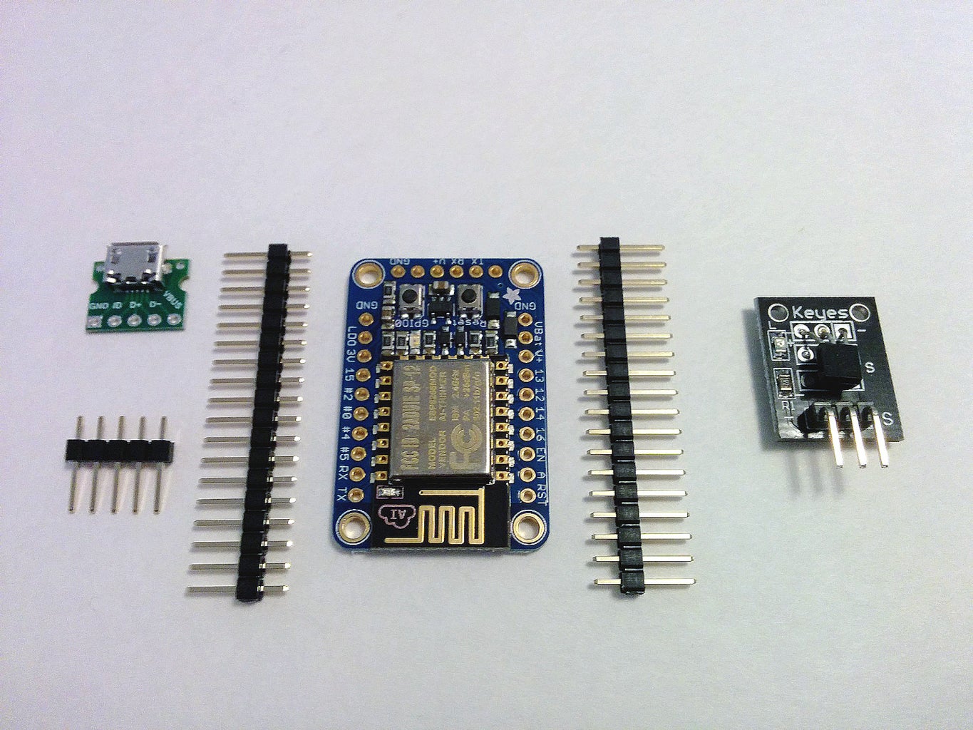 Temperature Monitor With ESP8266 Circuit Diagram