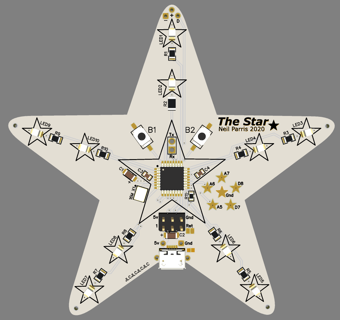 Learn How to Design a Custom Shaped PCB With EasyEDA Online Tools : 12 ...