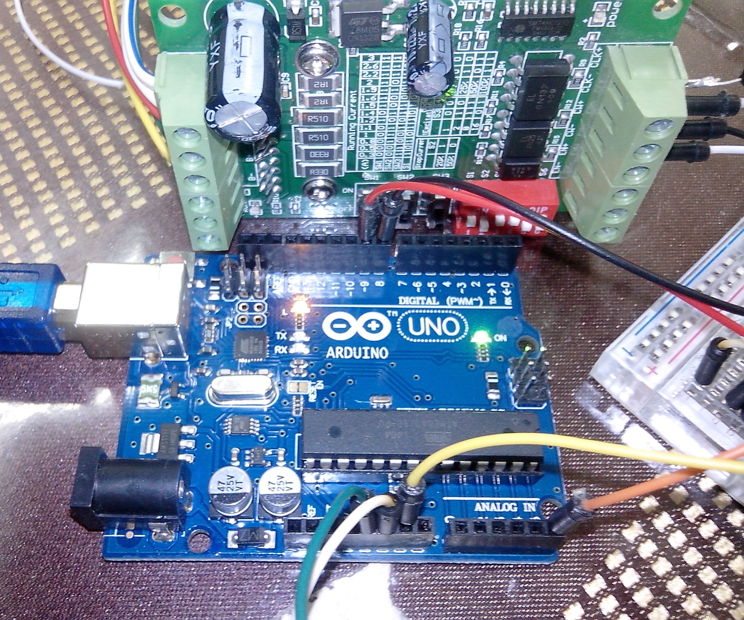 DIY guide for ARDUINO UNO + TB6560 Stepper motor driver with step-by-step instructions
