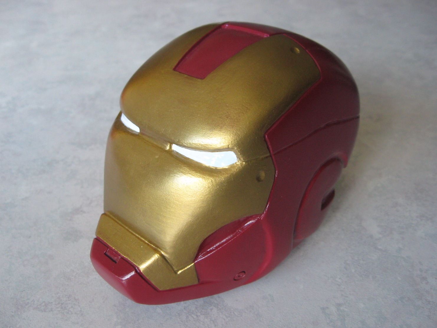 DIY guide for Hand-carved Iron Man head with step-by-step instructions