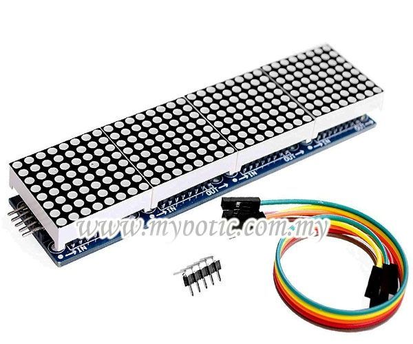 4 in 1 max7219 dot matrix display module tutorial by using arduino uno DIY Project DIY Project Image