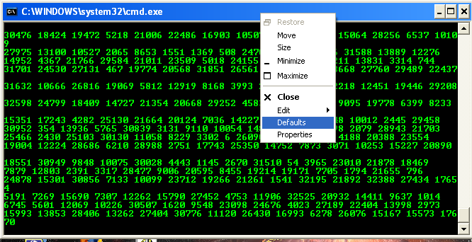 Command Prompt Matrix NUMBERS : 5 Steps - Instructables