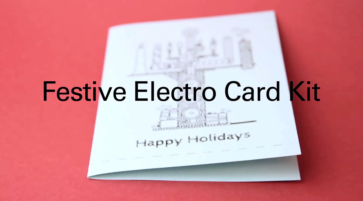 DIY guide for Why buy a festive card for a friend or your family when you can make one? What if you could make one full of LEDs, batteries and the art work itself was conductive? with step-by-step instructions