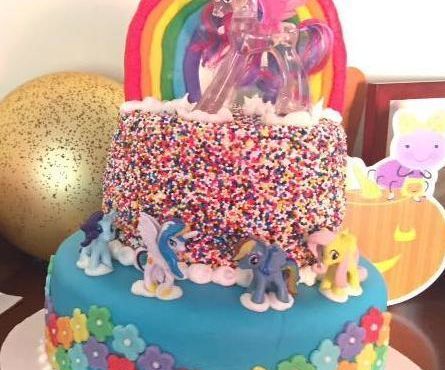 Two Tier Rainbow My Little Pony Cake 6 Steps Instructables