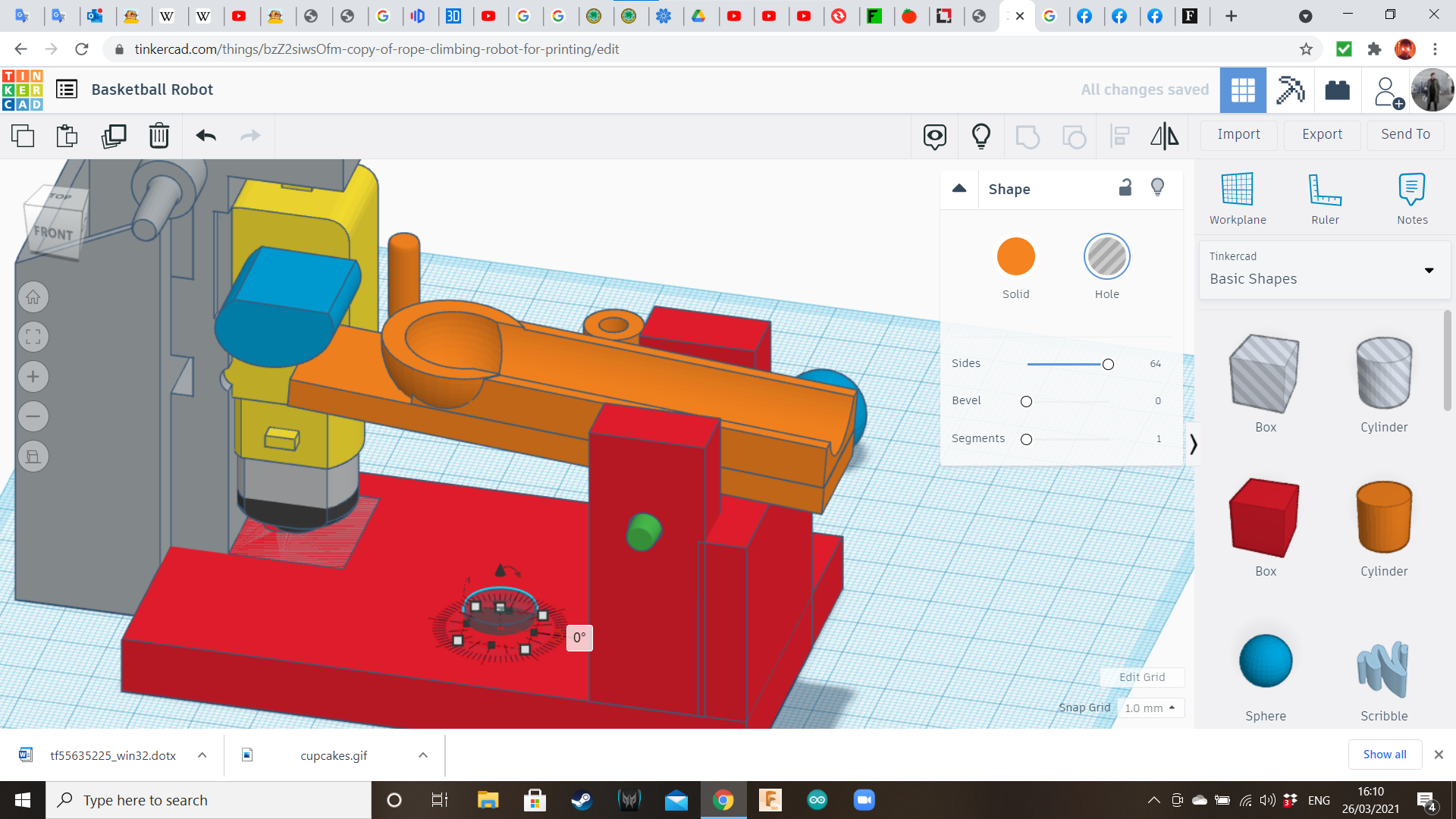 Tinkercad Robotics for School Basketball Machine! 16 Steps (with