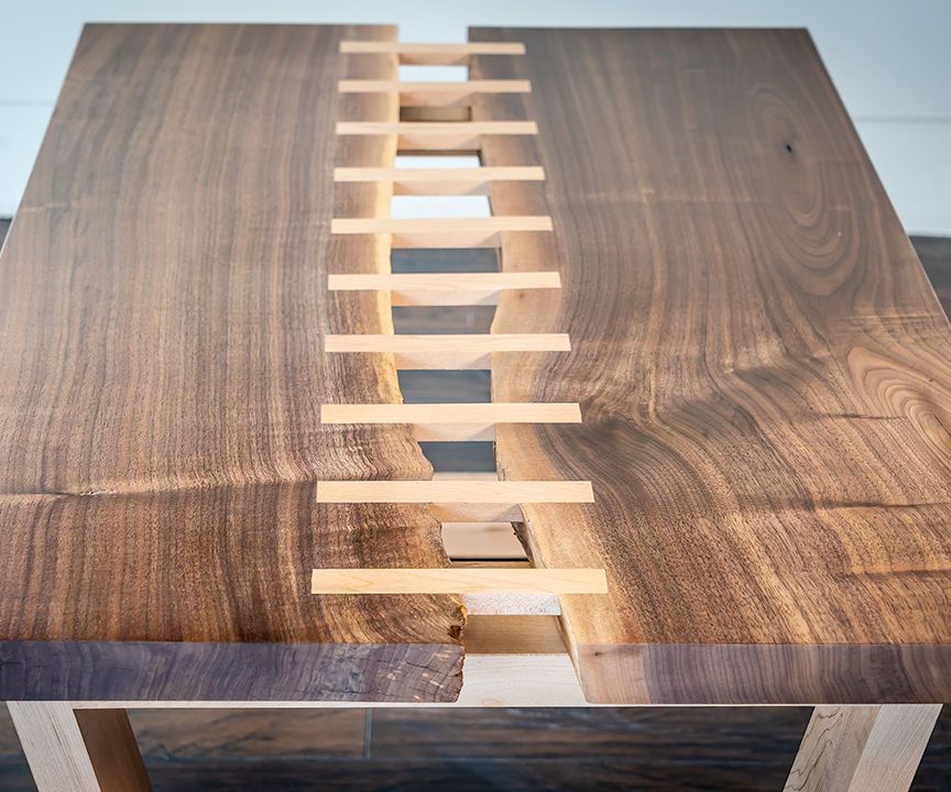 a live edge table with a zipper river DIY Project DIY Project Image