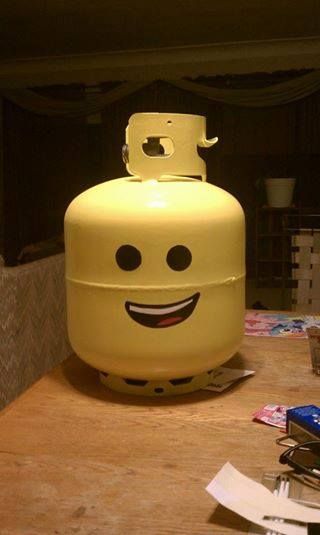 Propane Bottle Lego Head