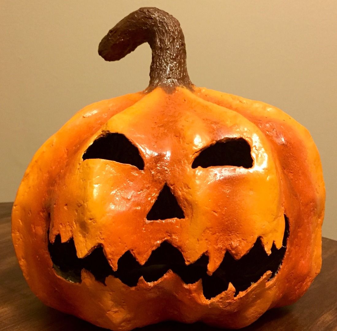How to Make a Spooky Paper Mache Halloween Pumpkin 15 Steps