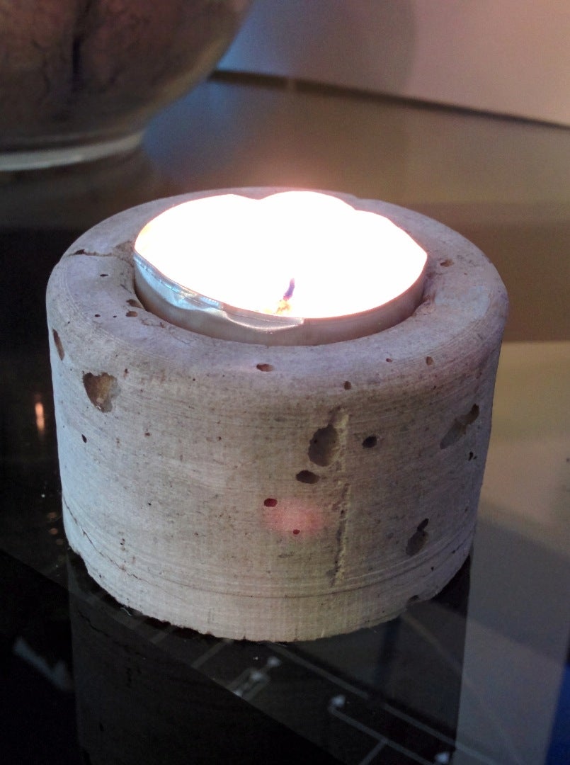 ShapeCrete3D Printed Mold for a Votive Candle Holder 4 Steps (with