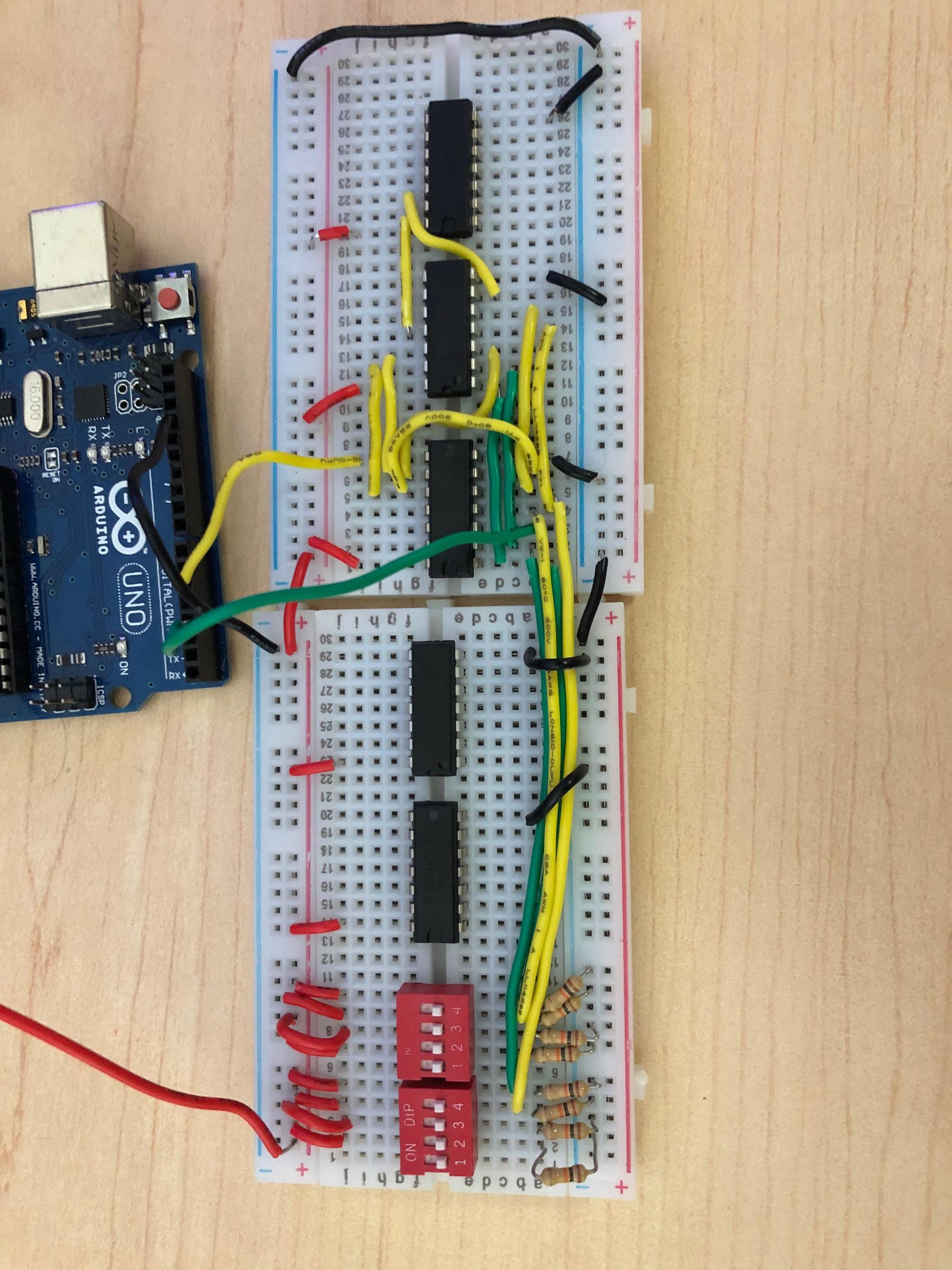 4 Bit Adder With LCD Monitor and Decimal Conversion 7 Steps (with