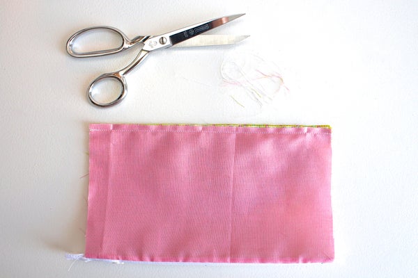 Sew the Bottom of the Pouch Together