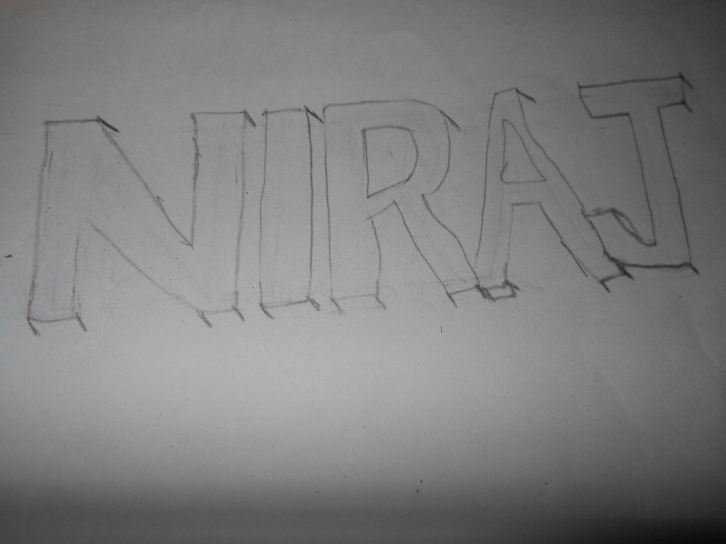 How To Drawing 3d Your Names 5 Steps Instructables How To Drawing 3d Your Names 5 Steps Instructables