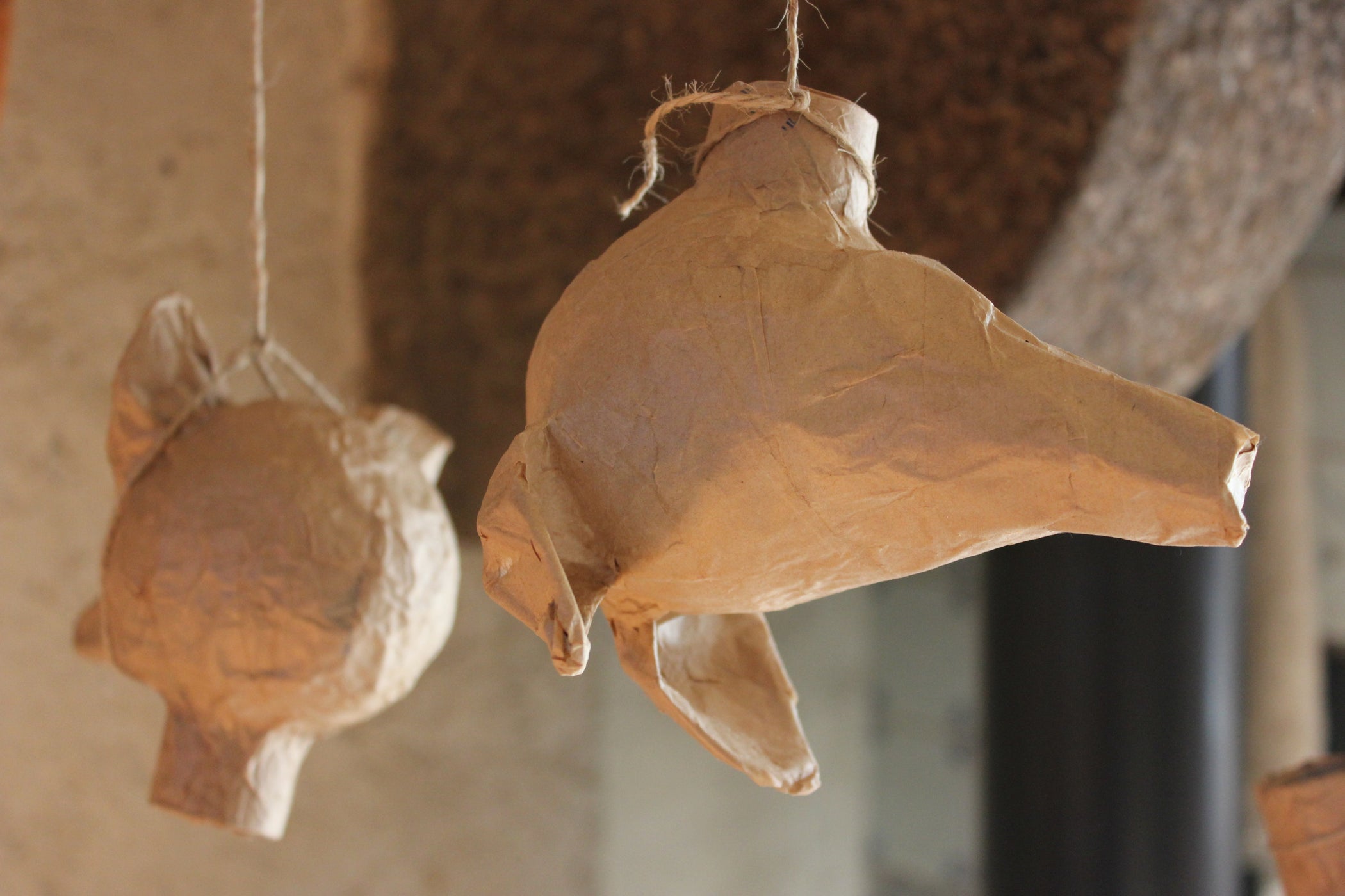Papier Mache Puppet Heads With DIY Organic Flour Paste.