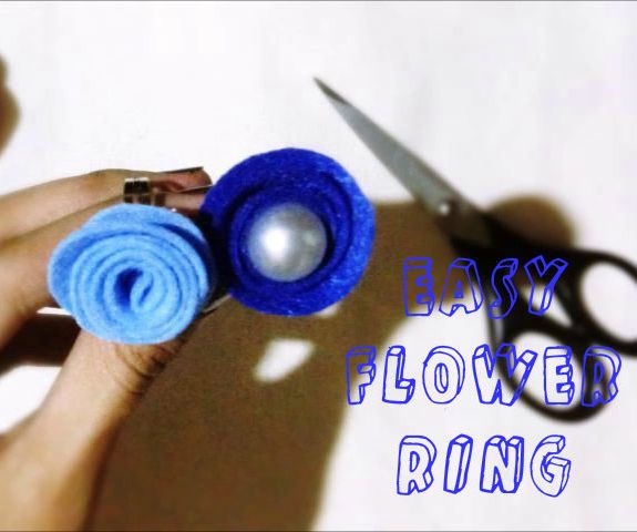 Step-by-step guide for felt flower ring DIY Project DIY project