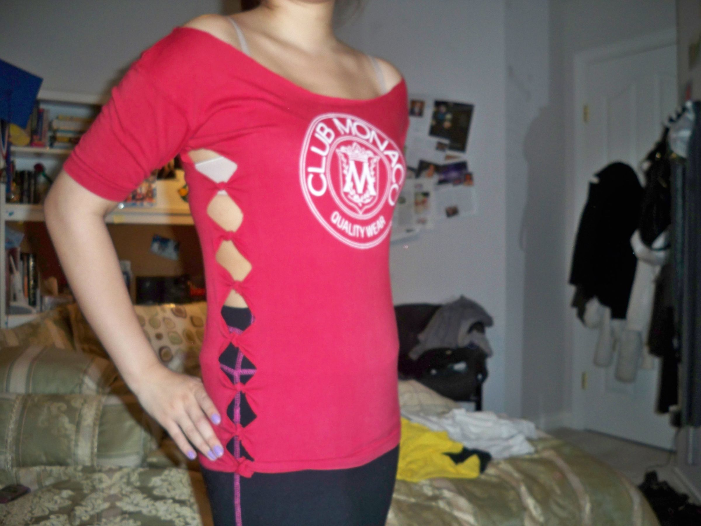 Tie the Sides of Your Tshirt Simple DIY Tutorial 5 Steps Instructables