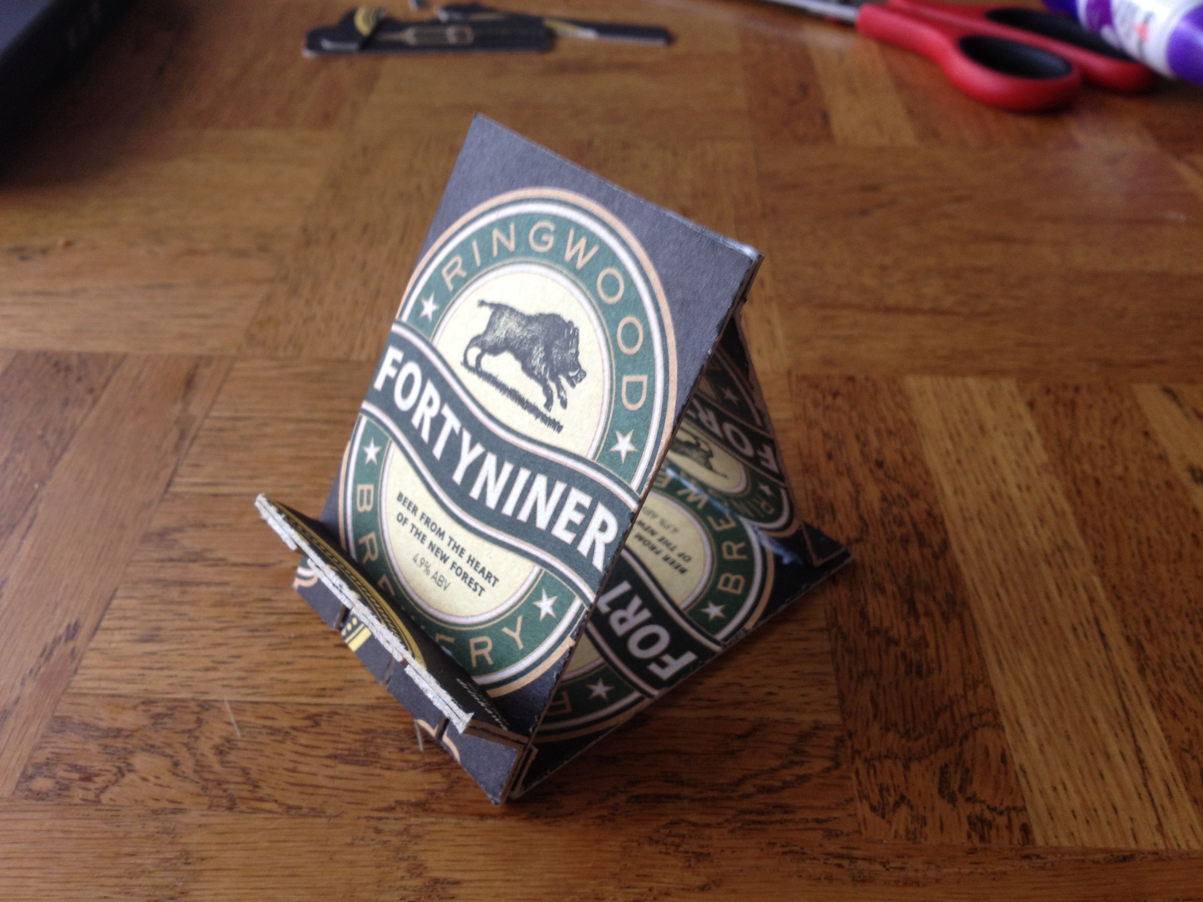 Beer coaster iPhone stand