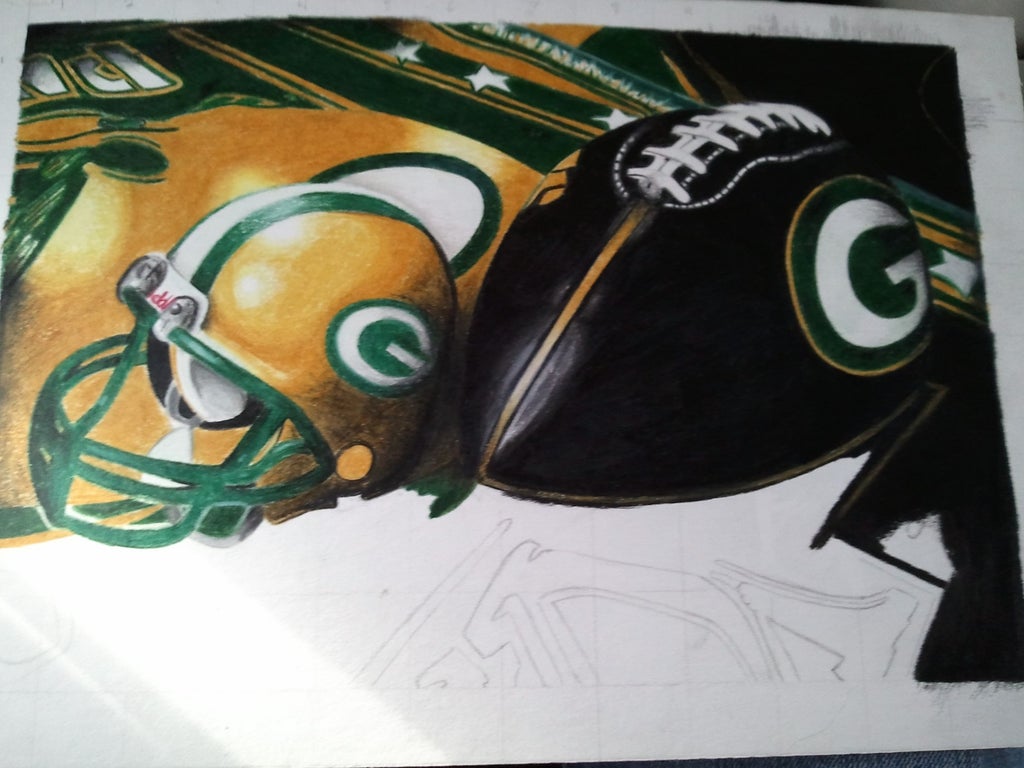 How To Draw My Green Bay Packer Drawing S Instructables